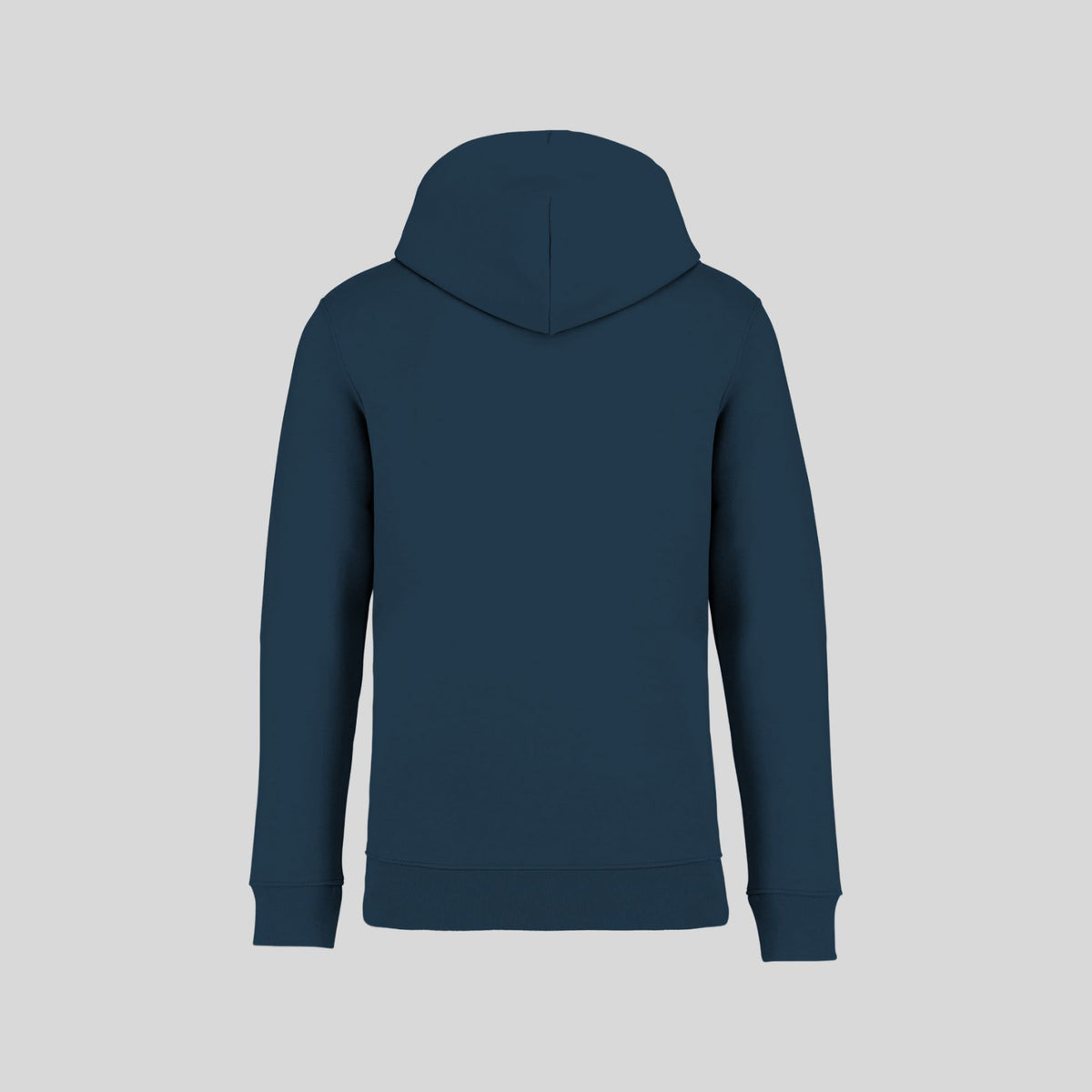 Rueckseite Buxtehoodie 'Buero' Kapuzenpullover aus Buxtehude in Farbe 'Ozean'