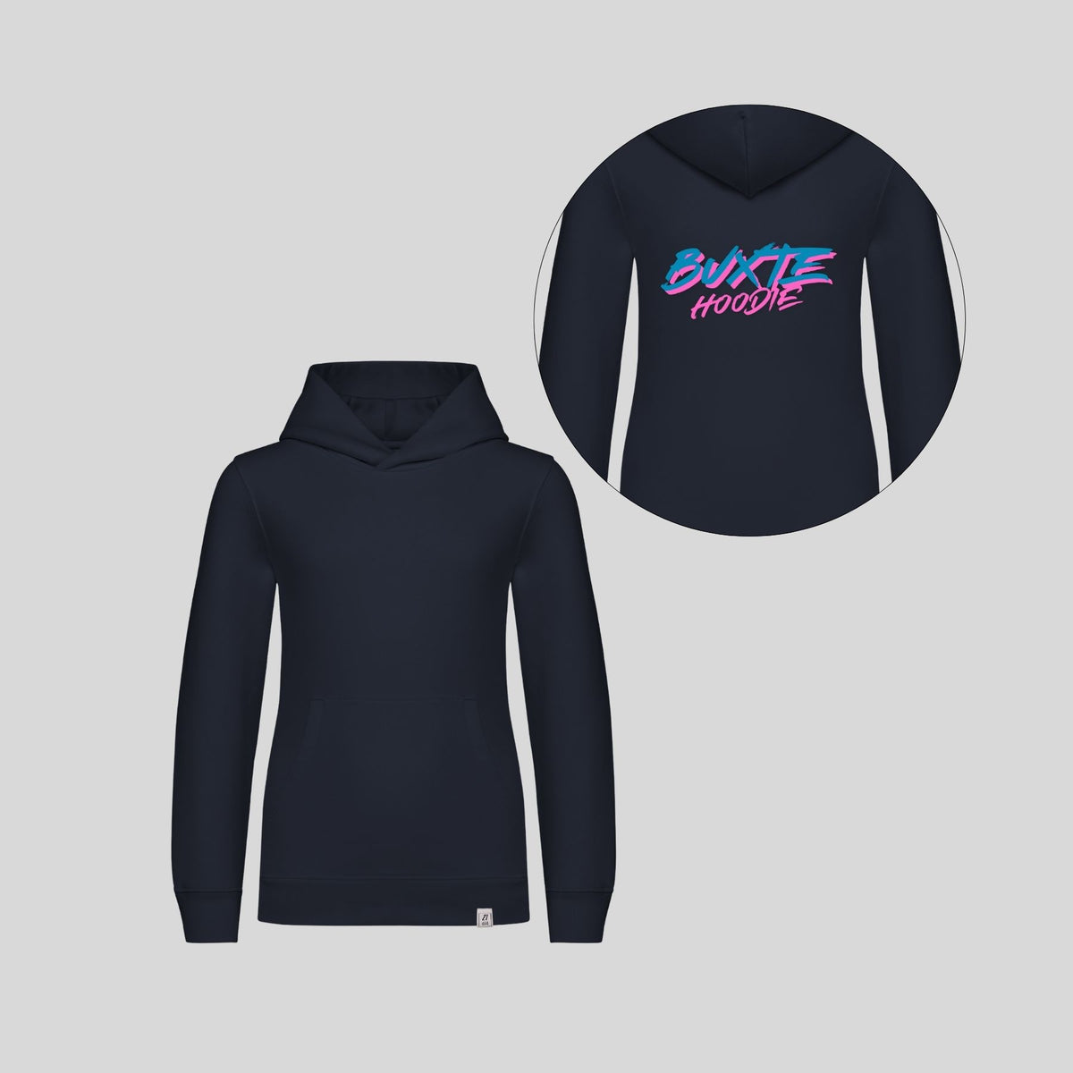 Buxtehoodie 'Flashback' Kids | Backprint-Kapuzenpullover für Kinder der 80er