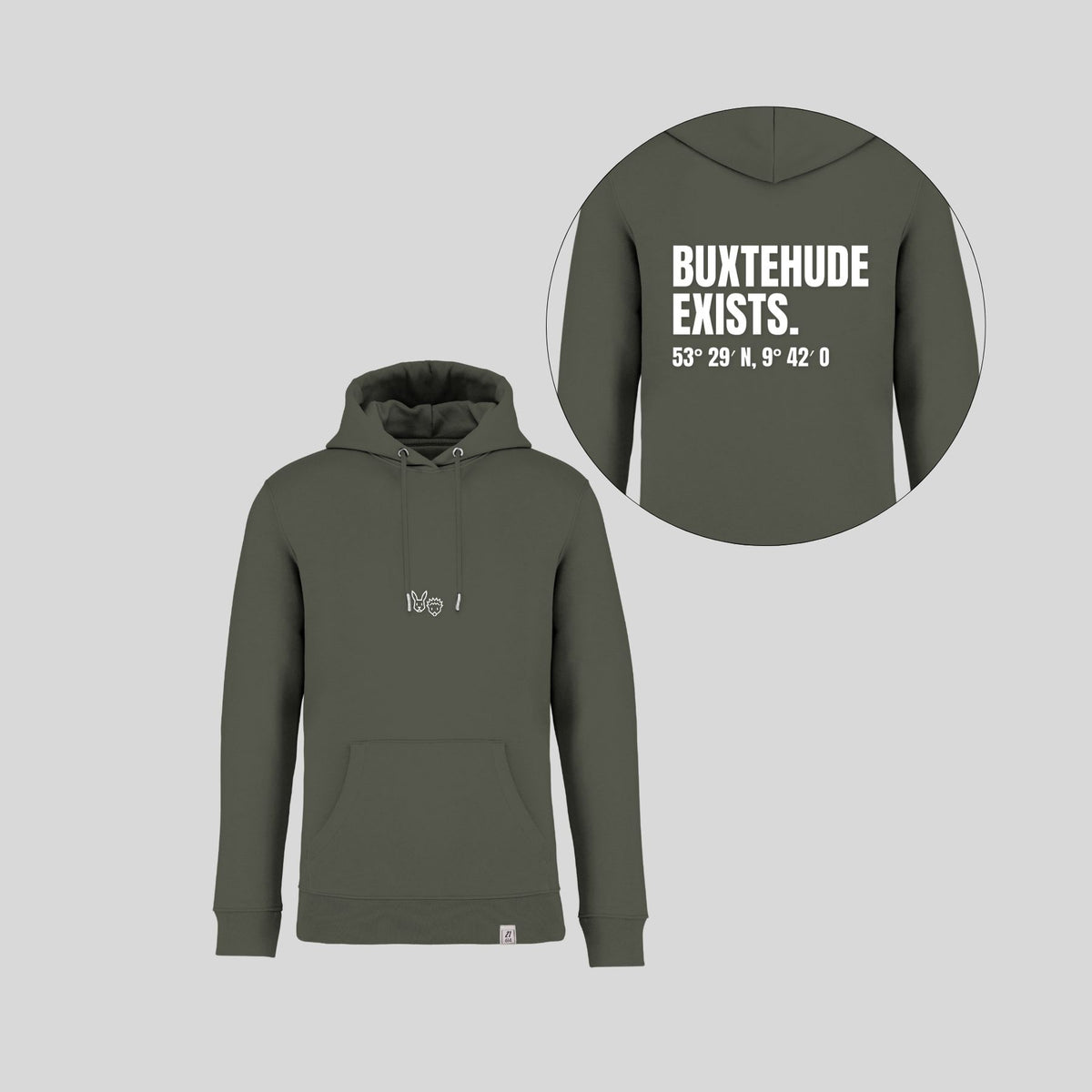Buxtehoodie 'Mythos' | Diesen Kapuzenpullover gibt's so sicher wie Bielefeld