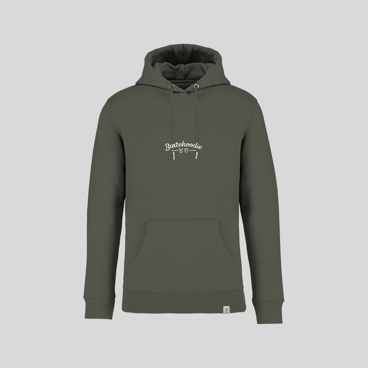 Kapuzenpullover Buxtehoodie 'Retro' aus Buxtehude in Farbe 'Khaki'