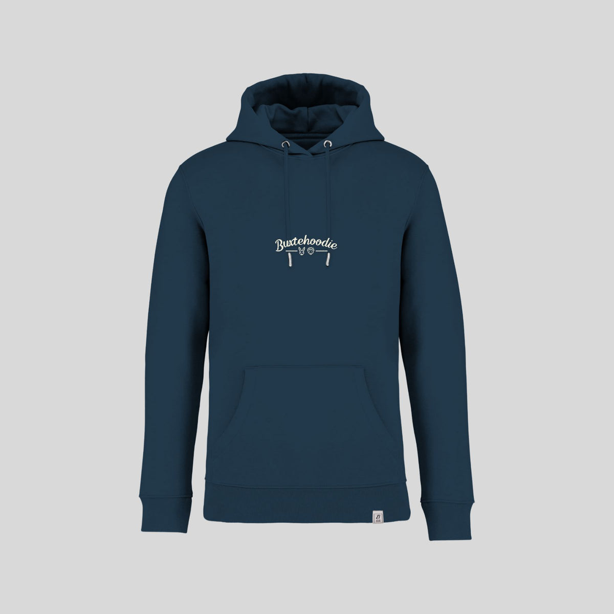 Kapuzenpullover Buxtehoodie 'Retro' aus Buxtehude in Farbe 'Ozean'